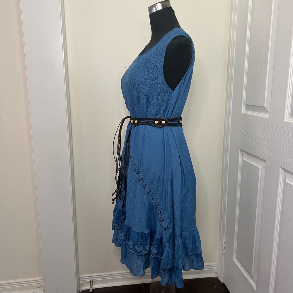 Periwinkle Boho Loose Relaxed Fit Boho Dress Size Large